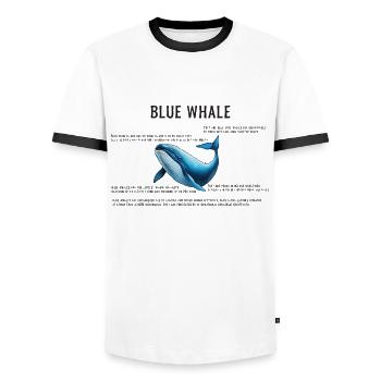 Blauwal Smart Design Für Jungen Und Mädchen - Männer Kontrast-T-Shirt - Weiß/Schwarz - Vorne - AI Model Female 172 light (172cm) & AI Model Male 178 dark (178cm)
