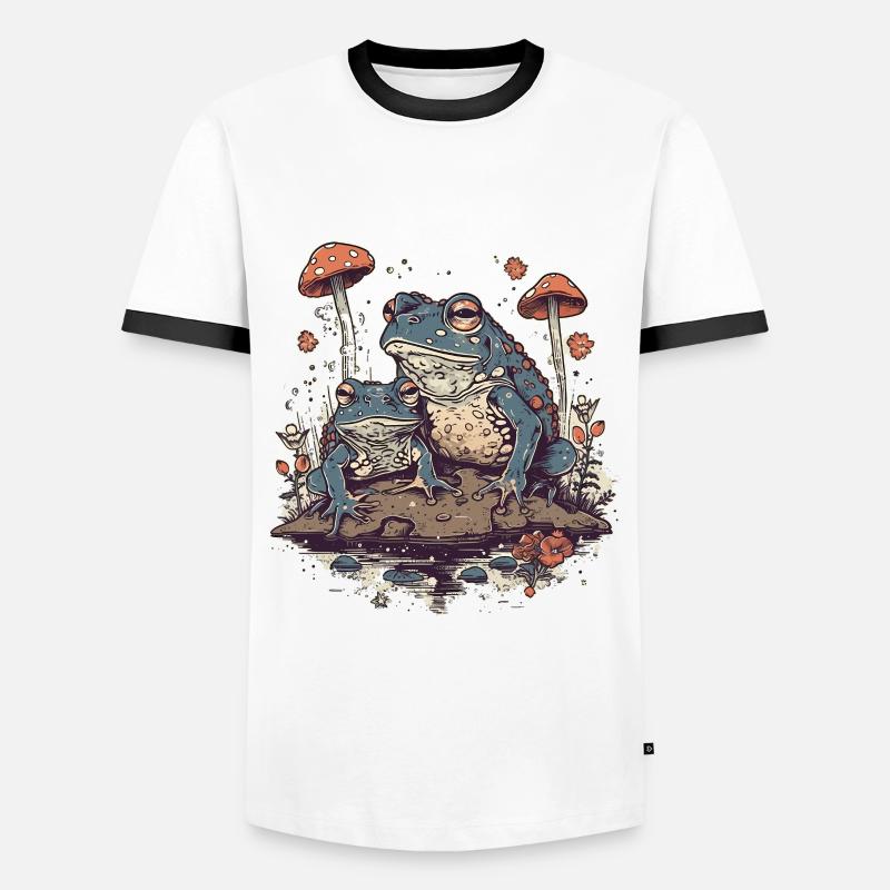 Toad lover couple - Men's Ringer Shirt - white/black
