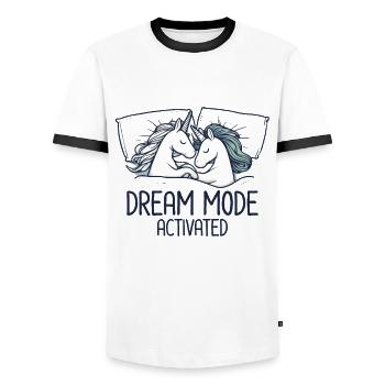 Lustige Schlafende - Männer Kontrast-T-Shirt - Weiß/Schwarz - Vorne - AI Model Female 172 light (172cm) & AI Model Male 178 dark (178cm)