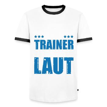 Fußballtrainer Spruch Bester Trainer Fußballcoach - Männer Kontrast-T-Shirt - Weiß/Schwarz - Vorne - AI Model Female 172 light (172cm) & AI Model Male 178 dark (178cm)