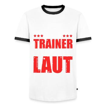 Fußballtrainer Spruch Bester Trainer Fußballcoach - Männer Kontrast-T-Shirt - Weiß/Schwarz - Vorne - AI Model Female 172 light (172cm) & AI Model Male 178 dark (178cm)