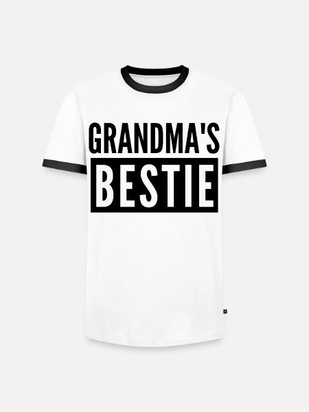 OMAS BESTIE - Männer Kontrast-T-Shirt - Weiß/Schwarz
