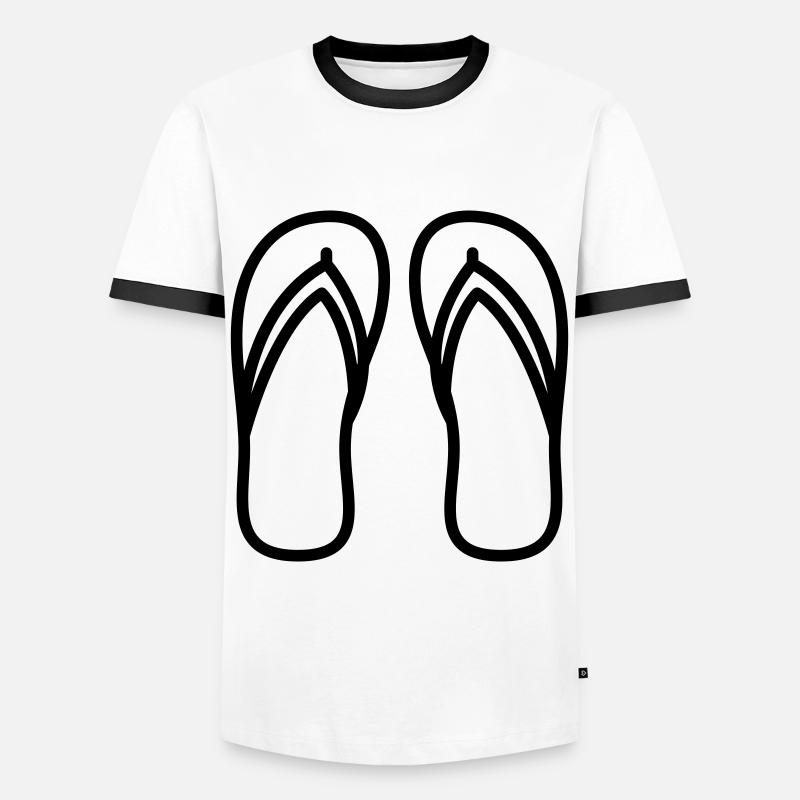 Flip-flops icon - Men's Ringer Shirt - white/black
