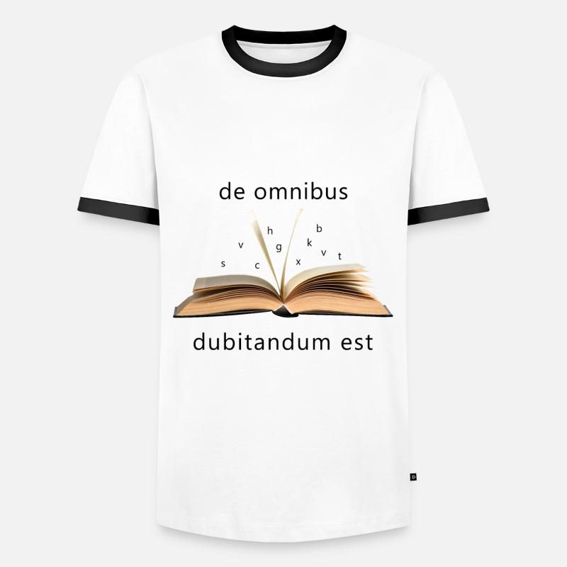 De omnibus dubitandum est - Men's Ringer Shirt - white/black