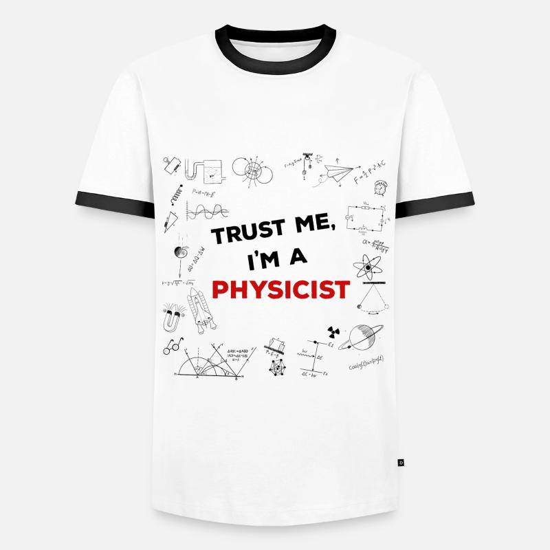 Physicist - Trust me - Men's Ringer Shirt - white/black
