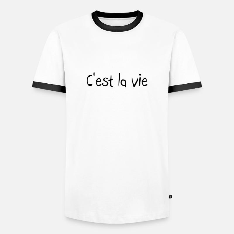 Sprüche - Männer Kontrast-T-Shirt - Weiß/Schwarz