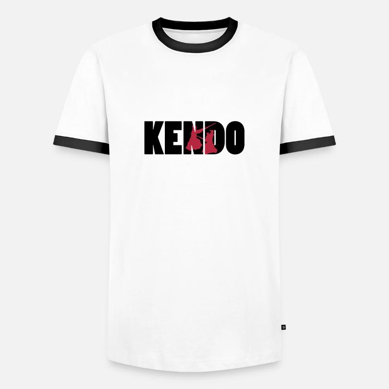 Kendo ! - Men's Ringer Shirt - white/black