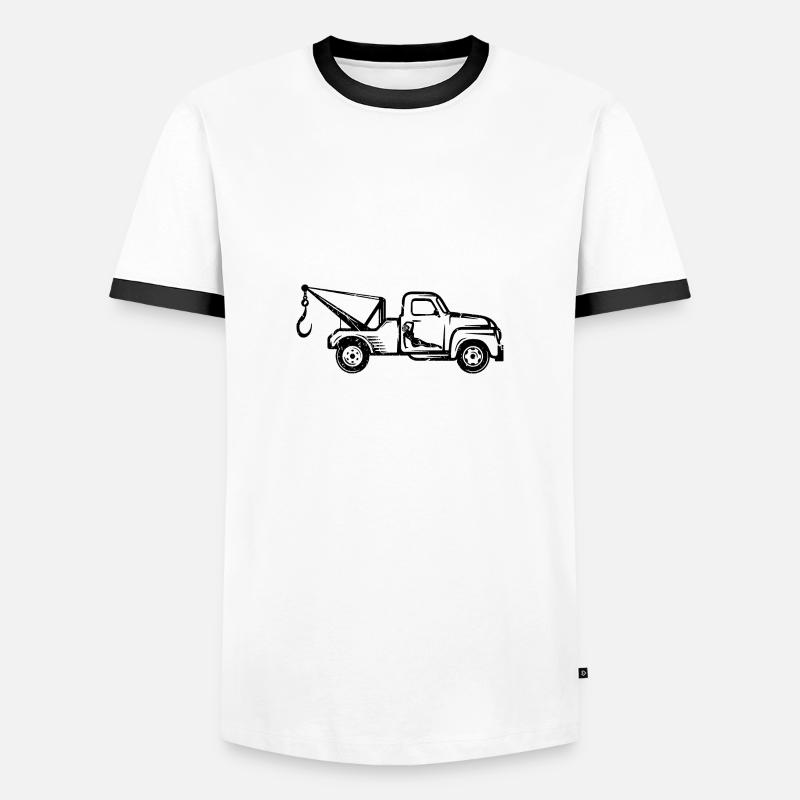 Abschlepper Abschleppwagen Abschleppdienst - Männer Kontrast-T-Shirt - Weiß/Schwarz