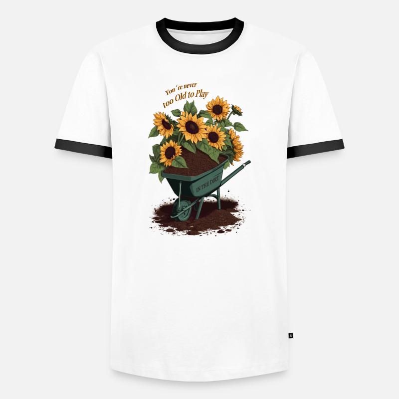 Hobbygärtner Sprüche - Männer Kontrast-T-Shirt - Weiß/Schwarz