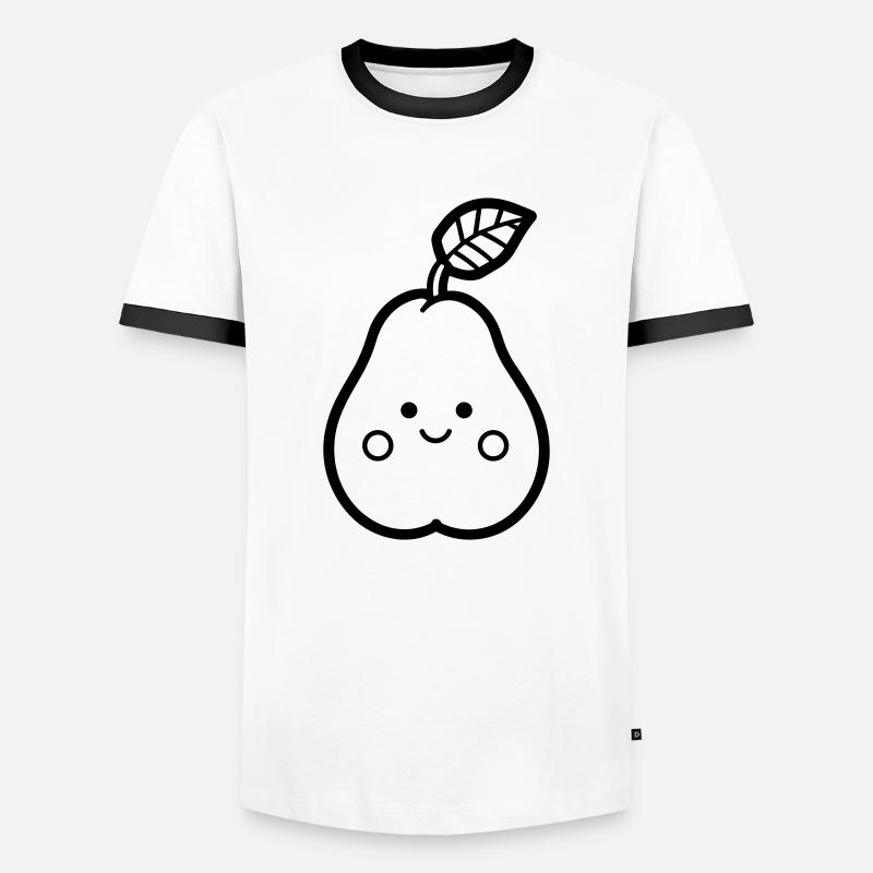 pear - Men's Ringer Shirt - white/black