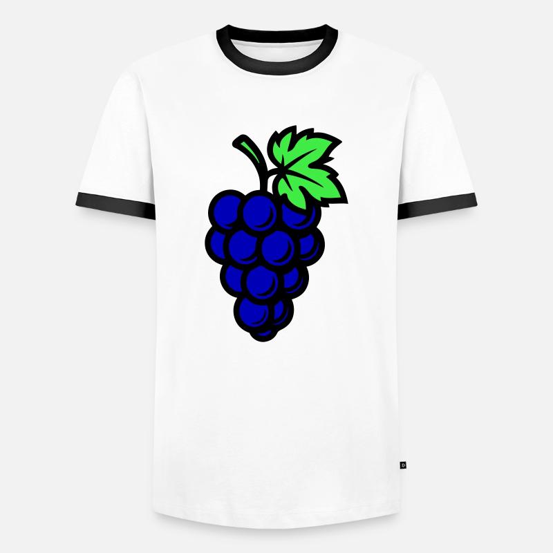 Grapes Grapes Fruit - Men's Ringer Shirt - white/black