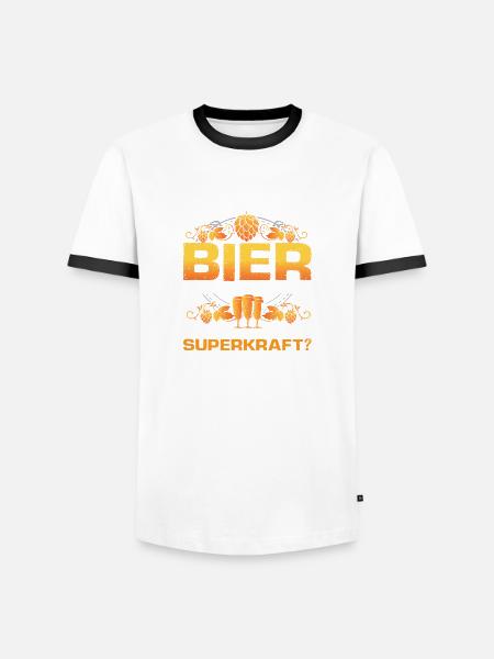 Ich lasse Bier verschwinden - Männer Kontrast-T-Shirt - Weiß/Schwarz