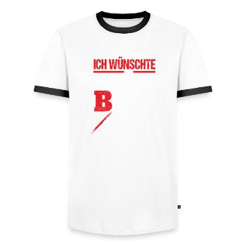 Ich wünschte du wärst Bier - Männer Kontrast-T-Shirt - Weiß/Schwarz - Vorne - AI Model Female 172 light (172cm) & AI Model Male 178 dark (178cm)