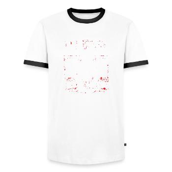 Ohne Sprit läuft der beste Motor nicht - Männer Kontrast-T-Shirt - Weiß/Schwarz - Vorne - AI Model Female 172 light (172cm) & AI Model Male 178 dark (178cm)
