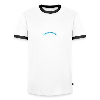 Ohne Benzin schrumpft der Bizeps - Männer Kontrast-T-Shirt - Weiß/Schwarz - Vorne - AI Model Female 172 light (172cm) & AI Model Male 178 dark (178cm)