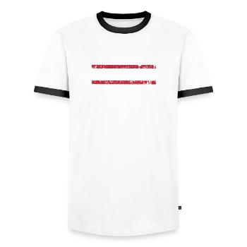 Ich fahre nur Japanische Autos - Männer Kontrast-T-Shirt - Weiß/Schwarz - Vorne - AI Model Female 172 light (172cm) & AI Model Male 178 dark (178cm)