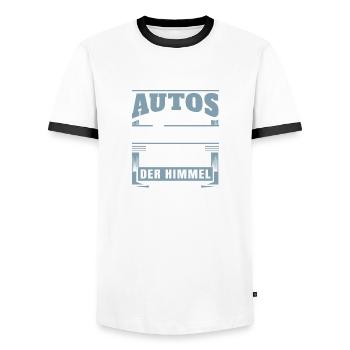 Japanische Autos machen mich glücklich - Männer Kontrast-T-Shirt - Weiß/Schwarz - Vorne - AI Model Female 172 light (172cm) & AI Model Male 178 dark (178cm)