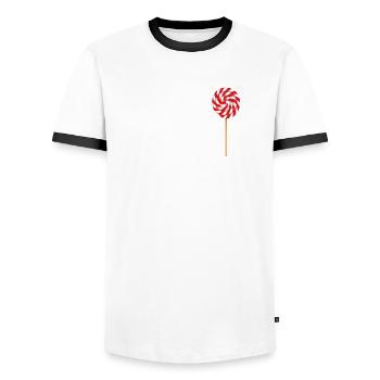 Turbo sind für Lutscher - Männer Kontrast-T-Shirt - Weiß/Schwarz - Vorne - AI Model Female 172 light (172cm) & AI Model Male 178 dark (178cm)