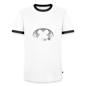 Auto fahrer ist das leben alles andere ist warten - Männer Kontrast-T-Shirt - Weiß/Schwarz - Vorne - AI Model Female 172 light (172cm) & AI Model Male 178 dark (178cm)