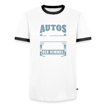 Autos machen glücklich selbst wenn der Himmel Grau - Männer Kontrast-T-Shirt - Weiß/Schwarz - Vorne - AI Model Female 172 light (172cm) & AI Model Male 178 dark (178cm)