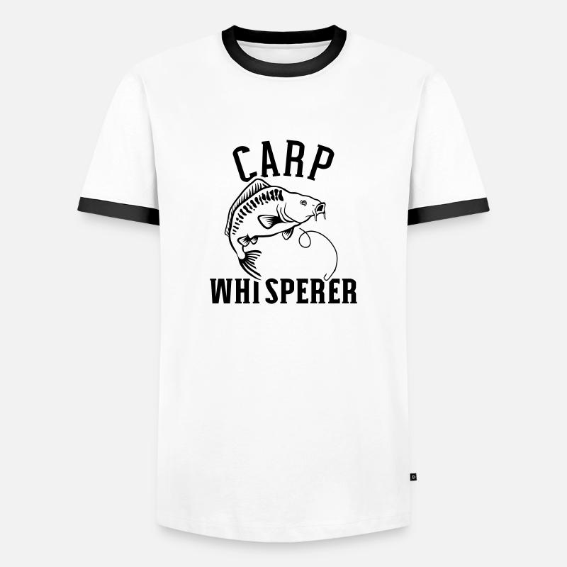 Karpfen - Männer Kontrast-T-Shirt - Weiß/Schwarz