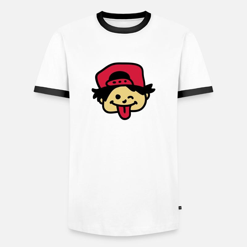 Naughty Boy 3 - Men's Ringer Shirt - white/black