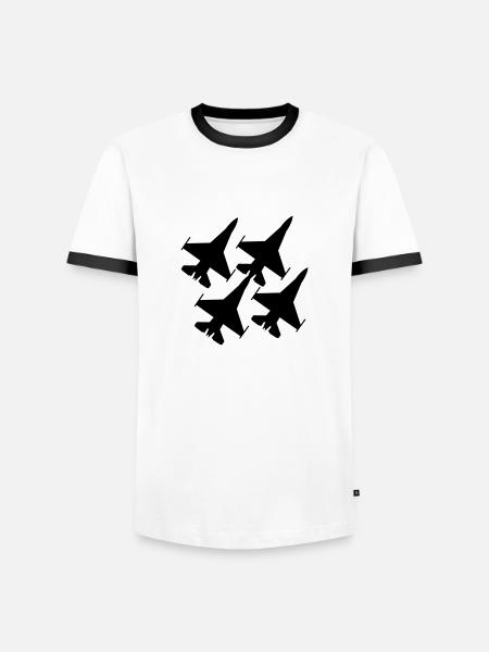 f16 - Men's Ringer Shirt - white/black
