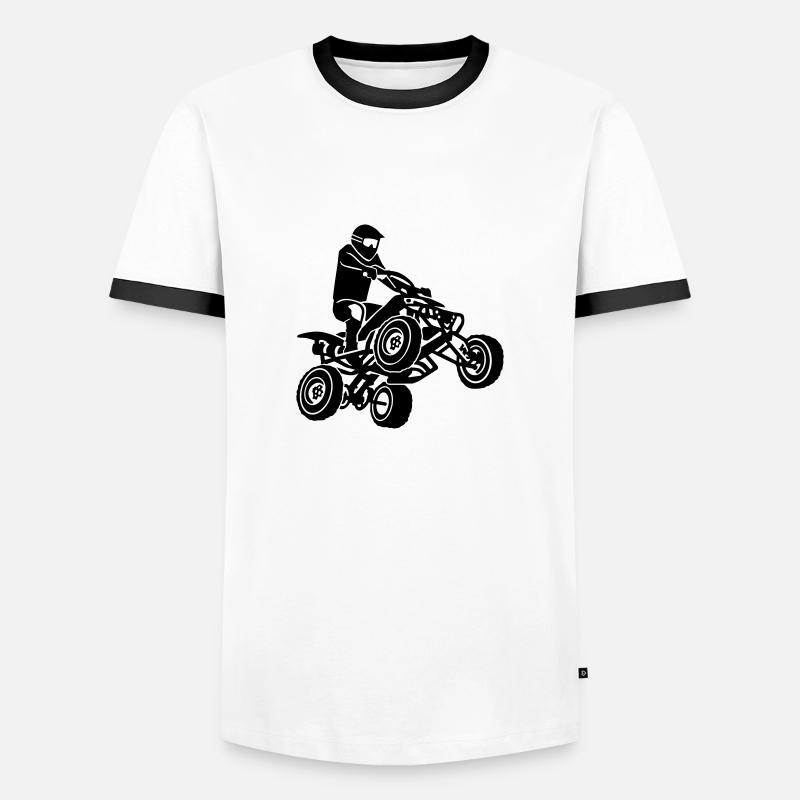 Quad - Men's Ringer Shirt - white/black