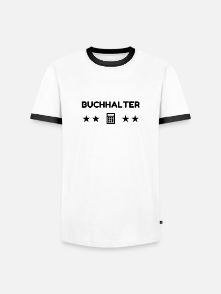 comptable / comptabilité / compter / chiffre - T-shirt contrasté Homme - blanc/noir