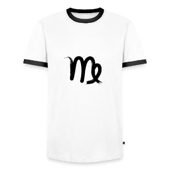 Virgo zodiac signs of the zodiac - Men's Ringer Shirt - white/black - Front - AI Model Female 172 light (172cm) & AI Model Male 178 dark (178cm)