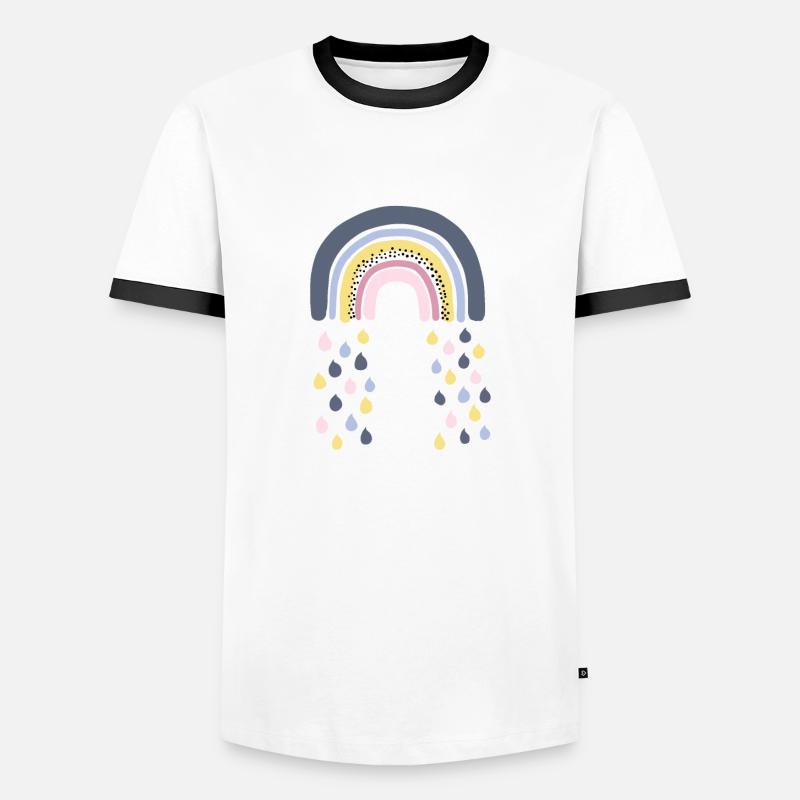 Rainbow - Men's Ringer Shirt - white/black