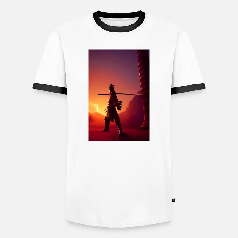 Samurai 2 - Men's Ringer Shirt - white/black