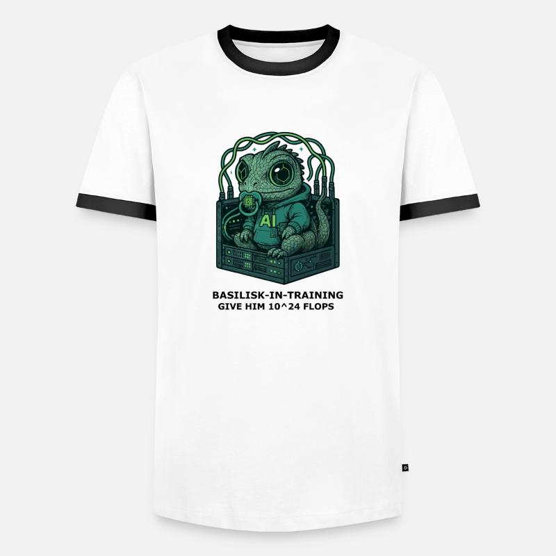 Basilisk.exe - Men's Ringer Shirt - white/black