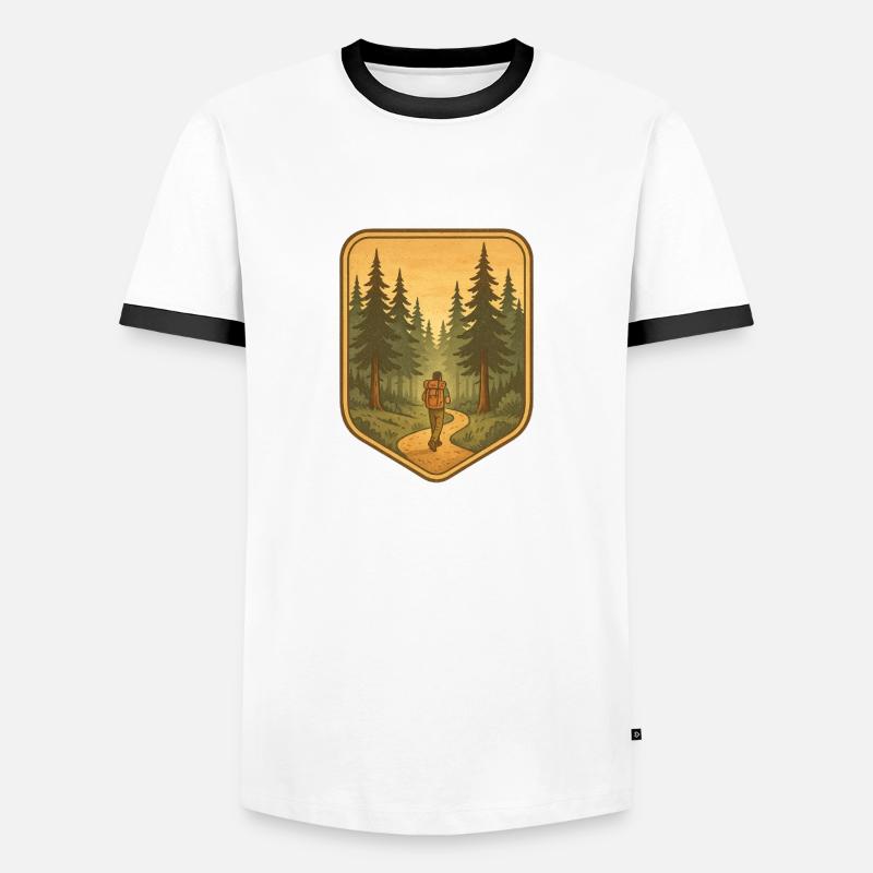 Into the Forest - Men's Ringer Shirt - white/black
