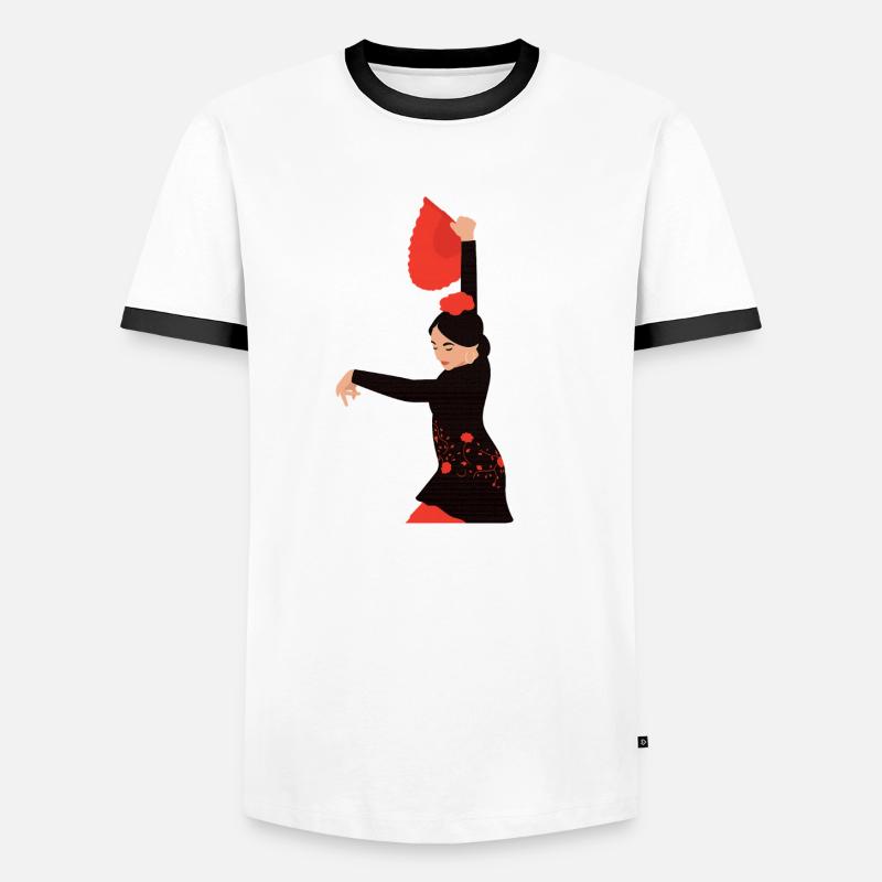 Flemish - Men's Ringer Shirt - white/black