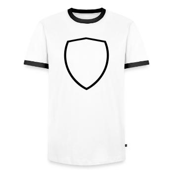 Coat of arms - Men's Ringer Shirt - white/black - Front - AI Model Female 172 light (172cm) & AI Model Male 178 dark (178cm)