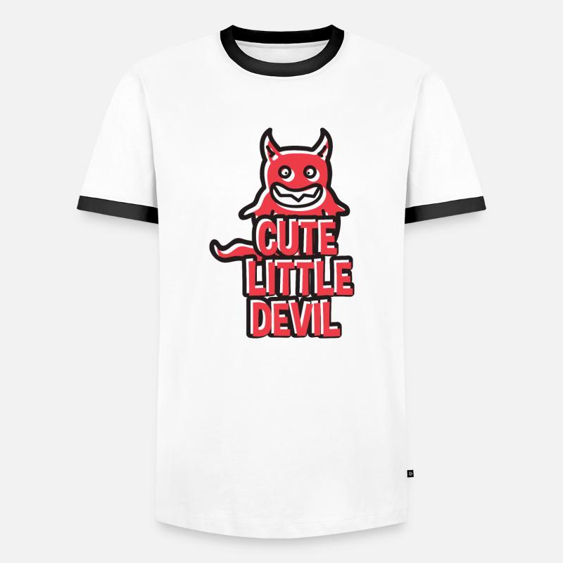 Cute Little Devil - Men's Ringer Shirt - white/black