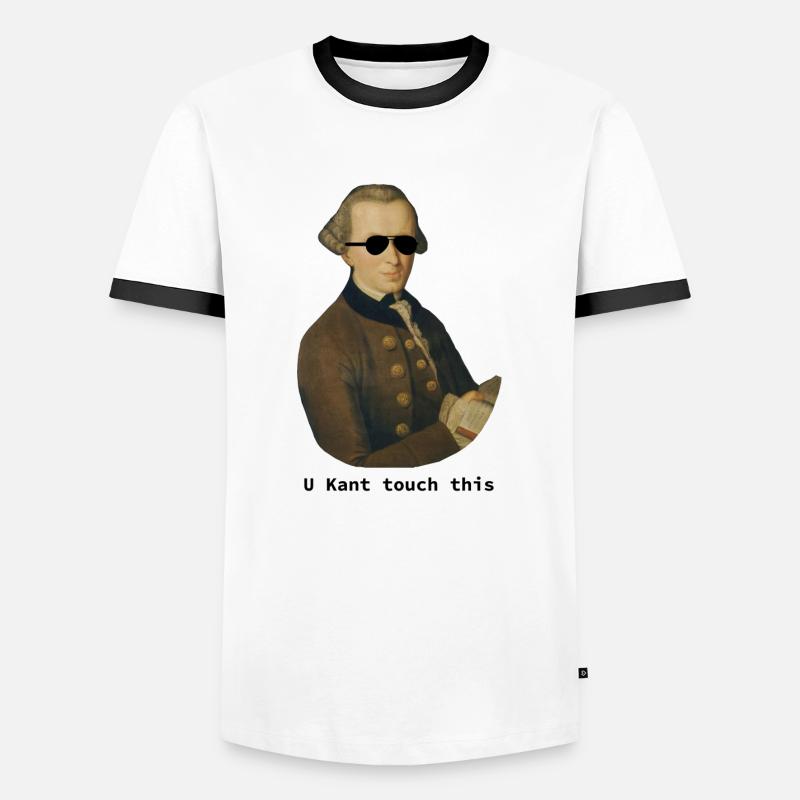 U Kant touch this - Männer Kontrast-T-Shirt - Weiß/Schwarz