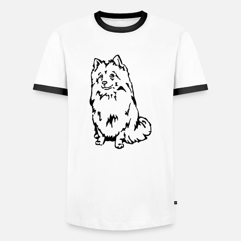 Pointed medium point - Men's Ringer Shirt - white/black