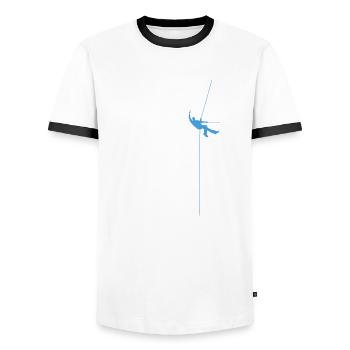 Cordiste - Männer Kontrast-T-Shirt - Weiß/Schwarz - Vorne - AI Model Female 172 light (172cm) & AI Model Male 178 dark (178cm)