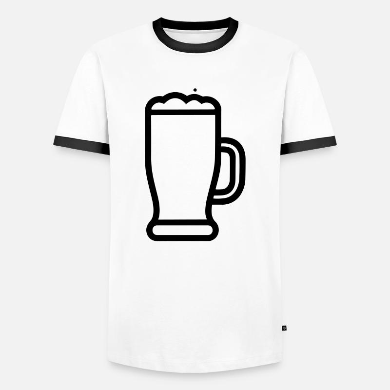 Beer - Men's Ringer Shirt - white/black