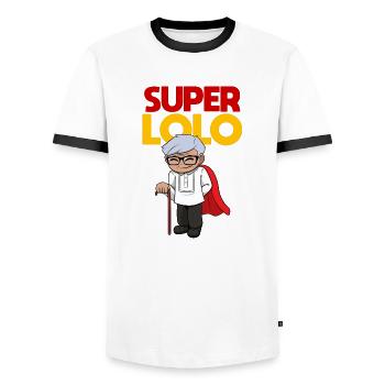 Philippines Filipino Grandpa Lolo I Cadeau - T-shirt contrasté Homme - blanc/noir - Devant - AI Model Female 172 light (172cm) & AI Model Male 178 dark (178cm)
