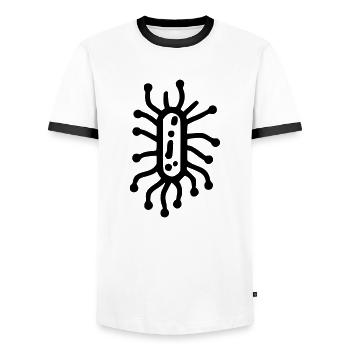 Bacteria - Men's Ringer Shirt - white/black - Front - AI Model Female 172 light (172cm) & AI Model Male 178 dark (178cm)