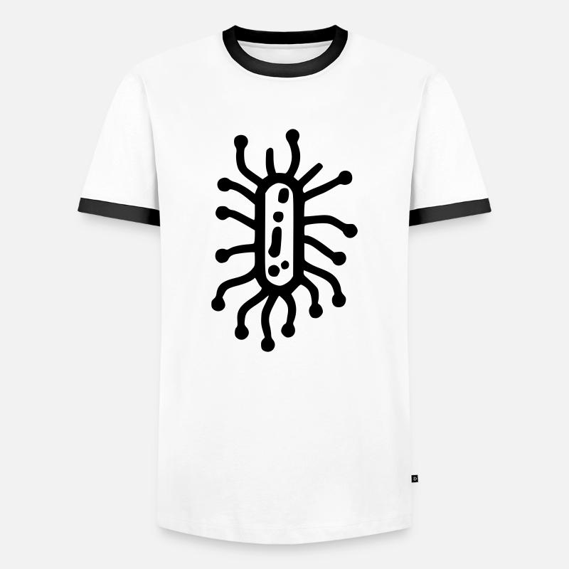 Bakterien - Männer Kontrast-T-Shirt - Weiß/Schwarz