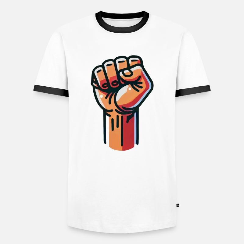 Faust Comic - Men's Ringer Shirt - white/black