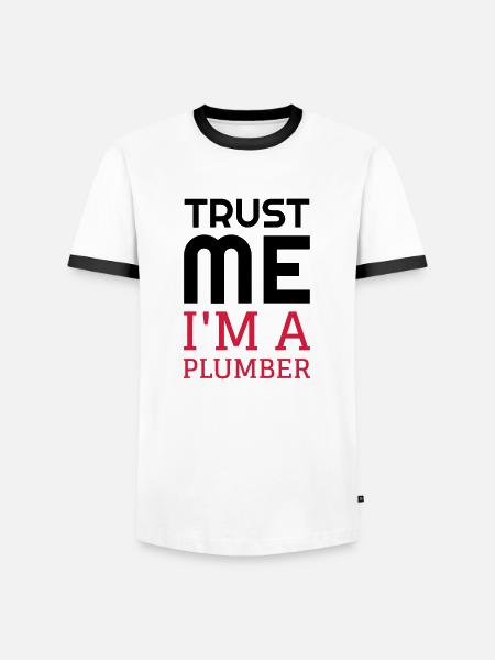 Plumber Plumbing Klempner Plombier Plomberie - Men's Ringer Shirt - white/black