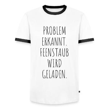 Problem Erkannt Feenstaub Wird Geladen - Männer Kontrast-T-Shirt - Weiß/Schwarz - Vorne - AI Model Female 172 light (172cm) & AI Model Male 178 dark (178cm)