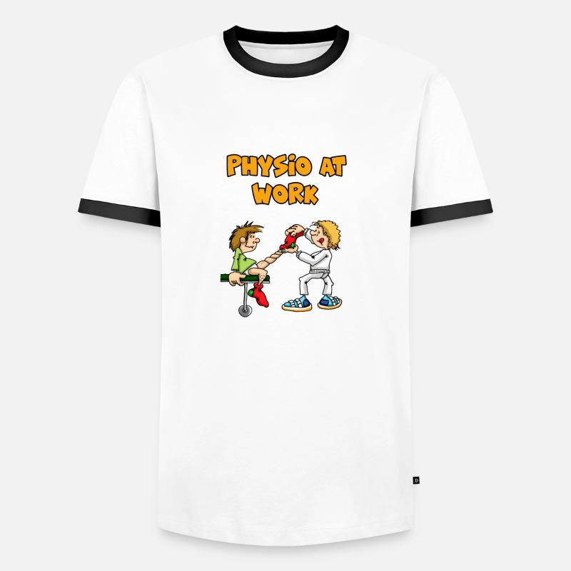 physical therapy - Men's Ringer Shirt - white/black