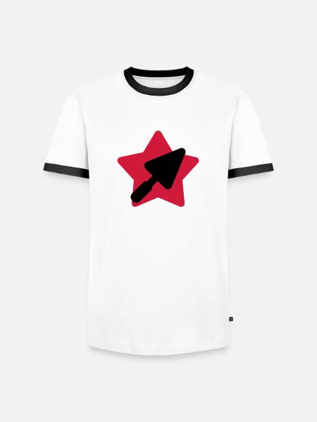 Maçon / Maçonnerie / Construction / Chantier - T-shirt contrasté Homme - blanc/noir