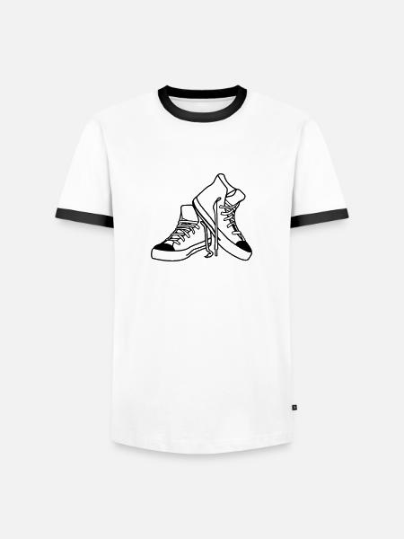cool shoes - Men's Ringer Shirt - white/black